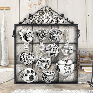 Bracelet et collier en argent sterling 925 véritable pour enfants et femmes, avec breloque ruban, bijoux, sensibilisation au cancer du sein, forme de cœur, zircon - Product Image 3