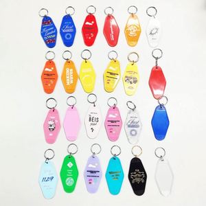 <b>Personalized</b> Plastic Blank ABS Hotel <b>Keychain</b> Promotional Key Tags Retro Motel Hotel <b>Keychain</b> Blank - Product Image 3