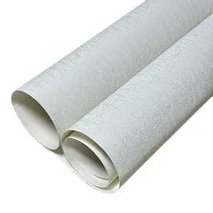 Wholesale White Textured Printable Vinyl Wallpaper Rolls Base Non Woven Paper Factory House Wall Decoration Room
