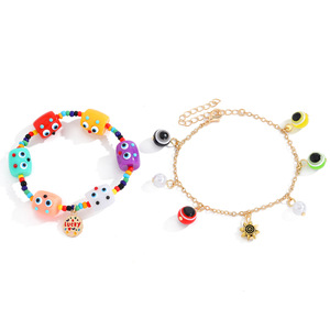 Evil Eye Monster <b>Beaded</b> <b>Bracelet</b> Mixed Color Cartoon Animal Zodiac Unisex Gift Jewelry - Product Image 4