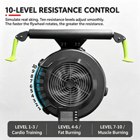 Máquina de Fitness para Esquí Montada en Pared, Simulador de Esquí de Fondo para Uso Doméstico y Comercial