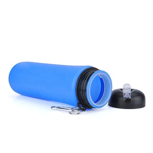 ขวดน้ำพกพาซิลิโคนเกรดอาหาร ปลอดสาร BPA ใช้ซ้ำได้ สำหรับออกกำลังกาย - Product Image 6