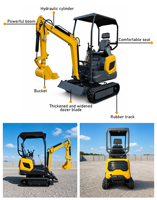 Mini Excavator Crawler untuk Pompa Hidrolik & Motor Mesin untuk Konstruksi Saluran Pembuangan dengan Momen Beban Tinggi - Diskon Super