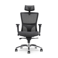 Chaise de bureau ergonomique en maille avec accoudoirs 4D, appui-tête réglable, inclinaison à 135 degrés, chaise de bureau informatique avec repose-pieds