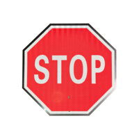 Panneau de signalisation octogonal réfléchissant double face haute visibilité personnalisé pour contrôle de la circulation piétonne et avertissement de sécurité