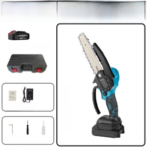 Scie à chaîne électrique portable 21V à batterie lithium, mini-outil industriel de 6 pouces pour bricolage, moteur sans balais, chaîne en acier au manganèse - Product Image 3