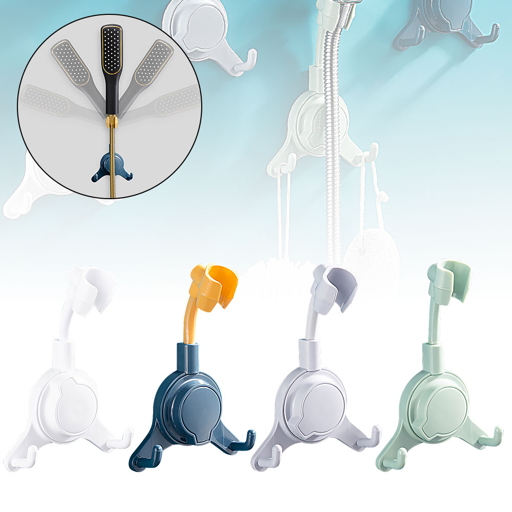 Вращающийся держатель крючка для душа 360 градусов настенный многофункциональный держатель для душевой головки без пробойника вращающийся кронштейн