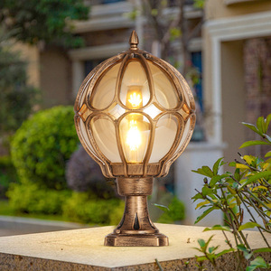 Waterproof <strong>Vintage</strong> Post Main Gate Lamp Modern Outdoor Garden Pillar <strong>Light</strong> Garden <strong>Light</strong> for Park Courtyard - Product Image 1