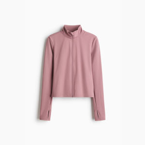 Veste zippée athlétique d'hiver pour femmes, respirante, séchage rapide, fitness, gym, course à pied, yoga, entraînement, vêtements de sport légers, doublure en laine - Product Image 5