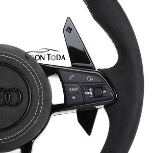 Volante Universal para <span class=keywords><strong>Audi</strong></span> A4, Cuero Negro con Detalles en Gamuza para <span class=keywords><strong>Audi</strong></span> A3 A4 A5 A6 A7 S3 B9 S4 S5 B8 B9 RS3 RS5 RS7 - Product Image 4