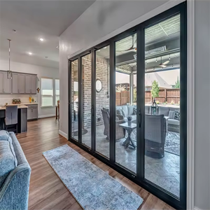 Puertas correderas de aluminio con doble acristalamiento, para villas, hoteles, tiendas - puertas insonorizadas - Product Image 1