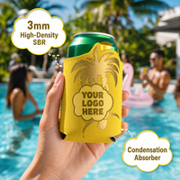 Refroidisseur de canettes en néoprène personnalisé avec logo par sublimation, 12 oz, léger, pliable, recyclable, pour garder les canettes de bière au frais