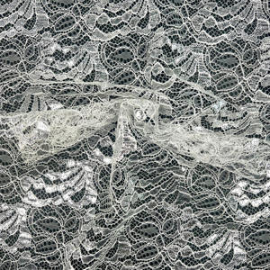 Nhà Cung cấp nhà máy mới chất lượng cao kim loại màu đen Jacquard thêu Stretch trọng lượng nhẹ nylon Ren Vải cho đồ lót Ăn mặc - Product Image 5