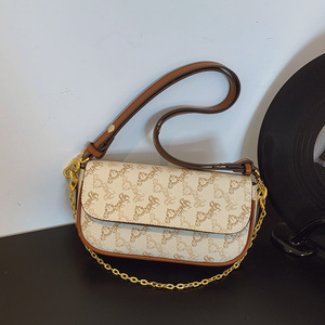 Women's Durable Portable PU Material Fashion Handbag with Chain Decoration Cross-Body Style & Anti-Theft Feature - Product Image 4