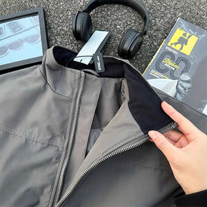 سترة أمريكية للرجال ياقة واقفة ، طيار ، سترة بيسبول للدراجات النارية ، للخريف والشتاء - Product Image 3