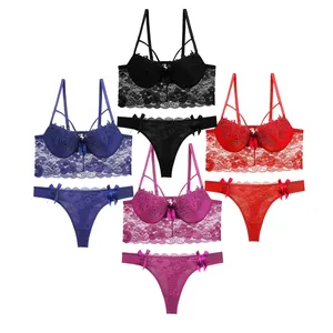 Benutzer definierte OEM bestickte Dessous Set Großhandel Damen neues Modell sexy BH Damen Höschen