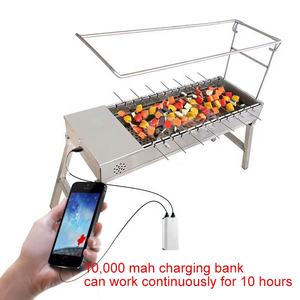 Parrilla de Carbón Portátil para Exteriores, Automática, Giratoria, Plegable, para Camping - Product Image 2