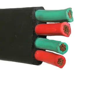 Câble suspendu de grue plate de conducteur en cuivre de haute qualité résistant aux UV pour le levage dynamique