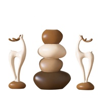 Figurine de cerf en résine, décoration de table pour salon, meuble TV et entrée, décoration bohème pour la maison, accessoires écologiques pour la maison, décoration moderne pour la maison