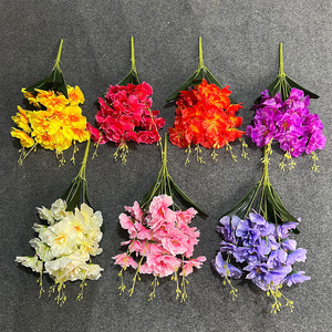 Fleurs d'orchidées artificielles à double couche, fleurs en soie, décoration de mariage, décoration extérieure, décoration de la maison - Product Image 2