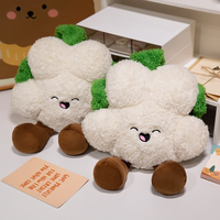 Peluche chou-fleur de dessin animé Kawaii, rembourrage en coton PP, peluche super douce, jambes brodées, cadeau d'anniversaire
