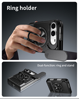 Coques de téléphone portable de style fenêtre pour iPhone Duo 18 Fold 2026 avec protection d'appareil photo, anneau magnétique et béquille intégrée
