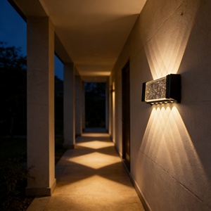 Up and Down Luminous 12/16/24W Modern Crystal Wall Lamp Aluminum Waterproof IP65 Balcony Corridor Landscape Garden Lamp - Product Image 3