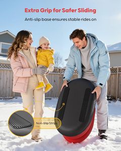 Traîneau <span class=keywords><strong>gonflable</strong></span> personnalisé en PVC pour bébés et tout-petits de 1 à 3 ans avec housse en toile, protection 3 côtés, sangle de remorquage et poignées - Product Image 4