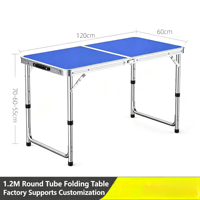 Table et chaises pliantes légères en aluminium pour marchés et parcs en plein air, camping, logo personnalisable, mobilier d'extérieur
