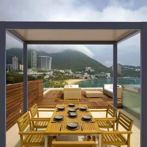 <span class=keywords><strong>Pergola</strong></span> en aluminium avec guirlandes lumineuses LED - Étanche, prolonge le plaisir des activités nocturnes agréables en extérieur <span class=keywords><strong>pour</strong></span> les appartements - Product Image 3