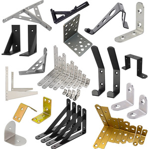 Galvanized Angle <b>Brackets</b> Nonstandard Custom L-Shaped Metal <b>Bracket</b> Stamping Parts For Furniture And Shelf Support - Product Image 1