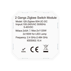 Module d'interrupteur intelligent AC DC 2 gangs WIFI Zigbee 3.0 2*10A 100-240V NO NC Contact sec Contrôle à distance sans fil 5-40VDC - Product Image 4