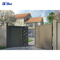 Clôture de terrasse personnalisée Bodun, dernières conceptions de portails principaux en aluminium, porte de portail en aluminium
