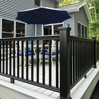 Balustres en aluminium Broches WPC Balustrade Outdoor Garden WPC Handrail Co-extrusion Composite Railing