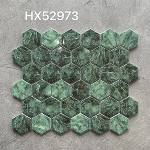 Azulejo de Porcelana Verde Mate Mediterráneo con Diseño de Flor Grande <span class=keywords><strong>para</strong></span> Piscina, <span class=keywords><strong>Cocina</strong></span>, Baño, Inodoro, Balcón y Entrada - Product Image 2