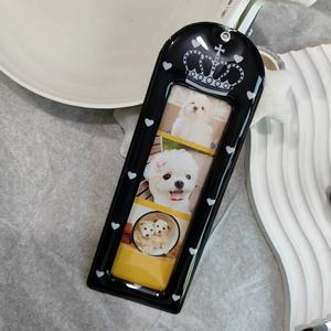 Porte-clés en PVC noir série 4 cartes avec logo personnalisé, <span class=keywords><strong>prix</strong></span> d'usine pour album photo - Product Image 3