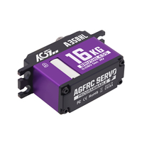AGFRC Servo à engrenages métalliques 0.08Sec Speed Brushless 16kg-cm High Torque Mini Digital Servo pour voitures RC à l'échelle 1/12