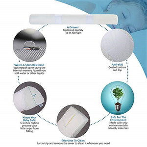 Bộ Nhớ Bọt Cho Trẻ Mới Biết Đi Giường Rails Guard Bumpers Mềm Di Động Cho Trẻ Mới Biết Đi Giường An Toàn Dài Đầu Giường Gối Cho Nôi Trẻ Em - Product Image 4