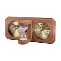 Aksesori mewah Cedar merah yang dapat disesuaikan untuk ruang Sauna termometer 2 dalam 1 & pengatur waktu jam pasir higrometer desain uap kering Modern