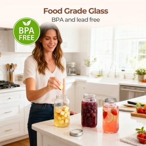 Wholesale 150ml 250ml 380ml 480ml 500ml 750ml 1000ml Aluminum Cap Glass <b>Jars</b> <b>for</b> <b>Jam</b> Candy Pickling Canning Storage Cookies - Product Image 3