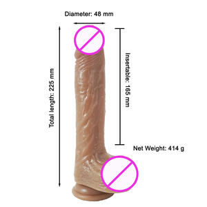 Sex-toy de gode vibrant doux pour la peau pour hommes et femmes adultes Silicone Dido jouets de pénis sans fil pour le sexe anal - Product Image 6