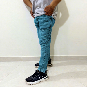 Bulk Quantity New Stylish Fashionable Men's Straight Plaid Patchwork Denim <b>Jeans</b> High <b>Waist</b> Lightweight Breathable Quick Dry - Product Image 1