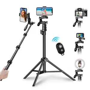 Outdoor Mobiele Telefoon Live Uitzending Met Ptz Travel Shooting Slr Draagbare Landing Flexibele Selfie Stick Statief Voor Iphone Go Pro