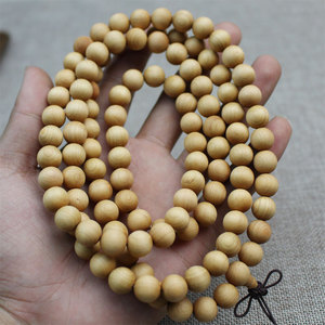 ลูกประคำไม้ไซเปรสหลิงกูซี ขนาด 10 มม. 108 เม็ด สร้อยข้อมือแบบถือได้ เครื่องประดับทำมือสำหรับทุกเพศ - Product Image 4