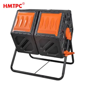 120Litre Tumbling plastic compost bin 120L composter outdoor composting bins garbage can metal legs