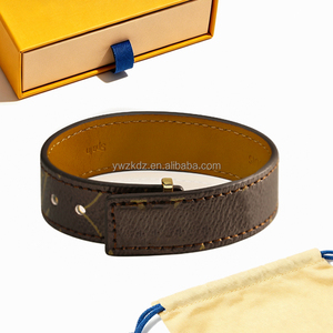 2026 New Style Designer Bracelet Luxury Brand PU Leather Wristband Gift <strong>for</strong> <strong>Men</strong> Women Exquisite Metal Letter LOGO <strong>Bangle</strong> - Product Image 5