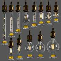 Ampoule rétro Globe Edison à Filament Antique, vintage, LED A60 C35 G80 ST64 G45 2W 4W 6W 8W
