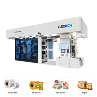 Machine d'impression flexographique à tambour central 8 couleurs à grande vitesse pour l'impression d'étiquettes, de films plastiques et d'emballages