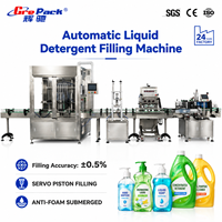 Machine de remplissage automatique de détergent liquide à piston servo pour les bouteilles de shampoing, de savon pour les mains et de lessive