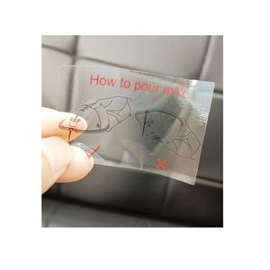 Self-Adhesive <b>Label</b> Pet Material Rectangular Beverage <b>Packaging</b> Strong Stickiness Custom Printing Digital Handling - Product Image 2